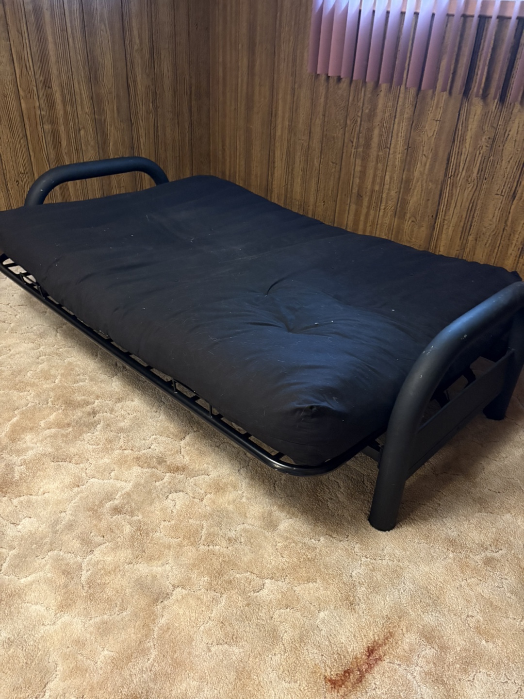 Black Futon Frame with Mattress - photo 2