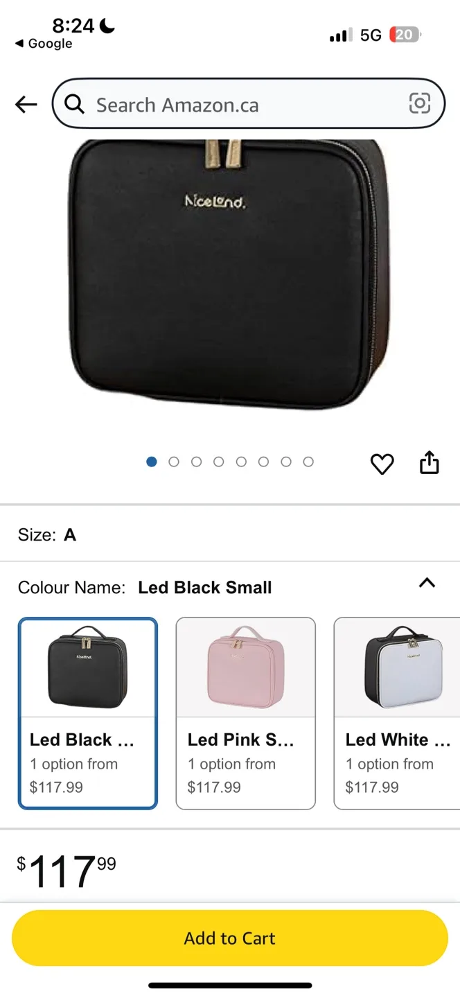 LED Lighted Travel Makeup Case image indicator(8)