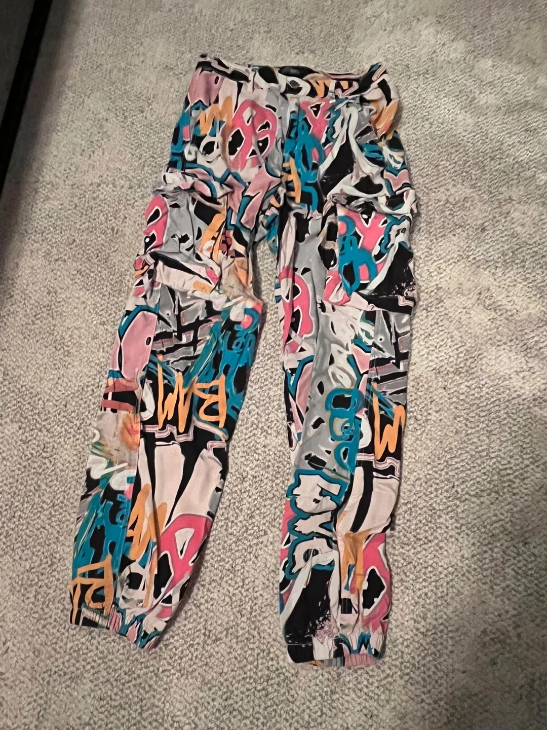 Large Graffiti Cargo Pants thumbnail