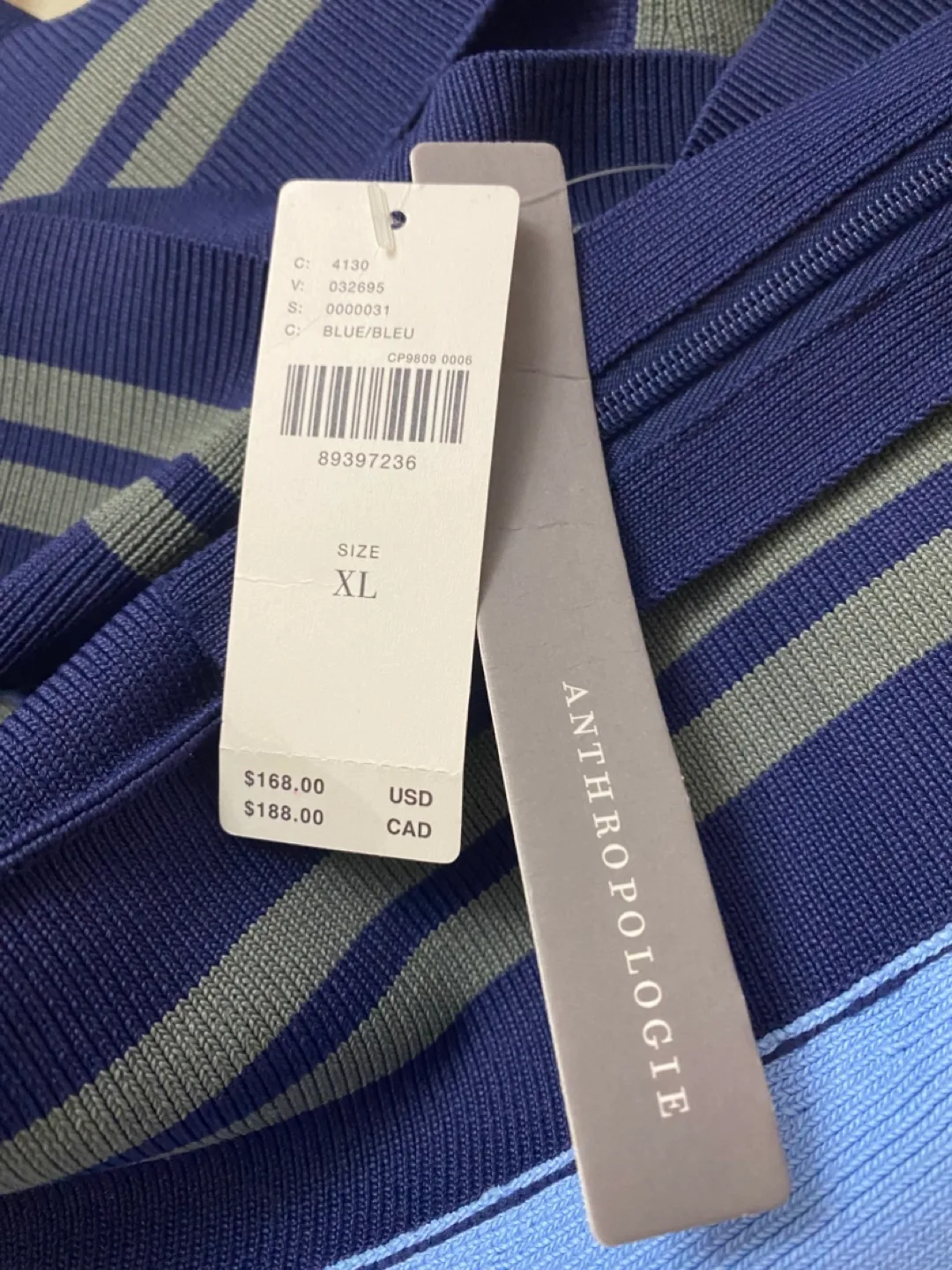 NWT Anthropologie Knit Mini Dress - Size XL image indicator(3)