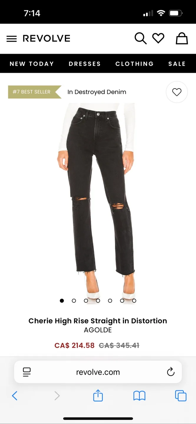 AGOLDE Cherie High Rise Straight Jeans in Distortion image indicator(4)