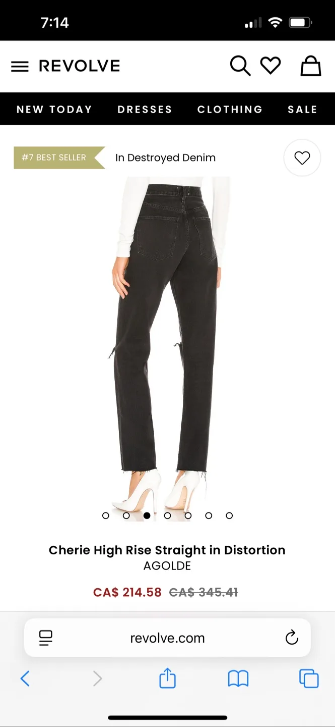 AGOLDE Cherie High Rise Straight Jeans in Distortion image indicator(2)