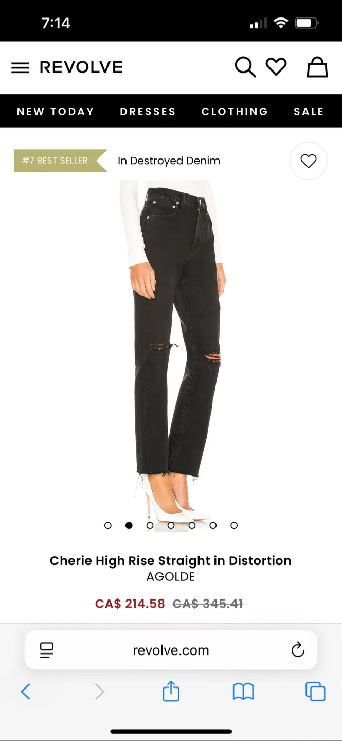 AGOLDE Cherie High Rise Straight Jeans in Distortion image indicator(3)