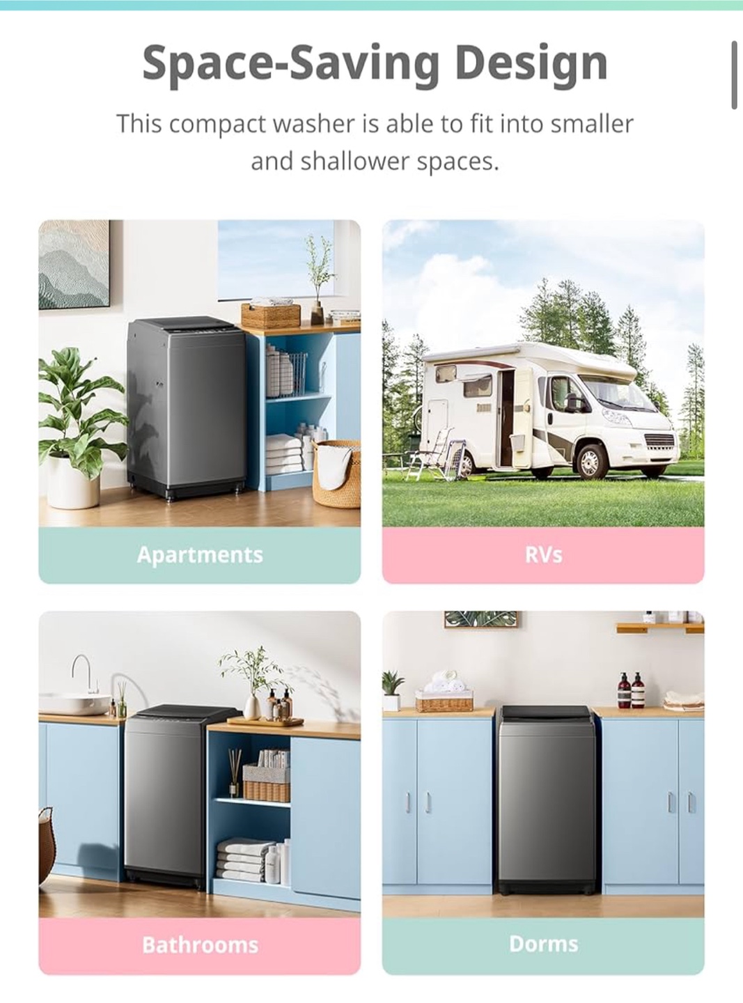 Space-Saving Compact Washer - Perfect for Apartments or Dorms! - photo 3