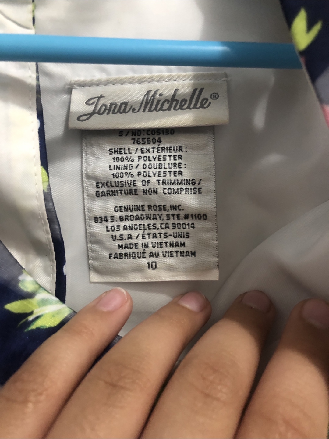 Jona Michelle Girls' Size 10 Floral Dress - photo 4