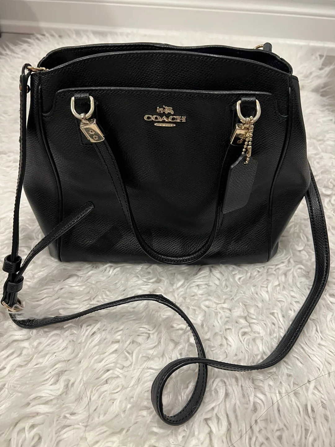 Coach Black Leather Handbag thumbnail