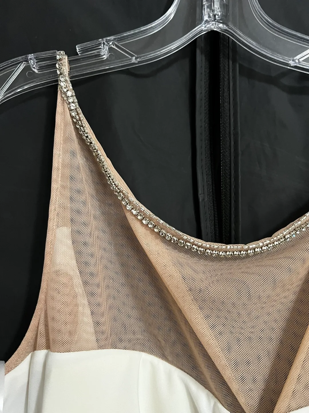 Sherri Hill 11030 Ivory Size 12 Beaded Gown image indicator(4)