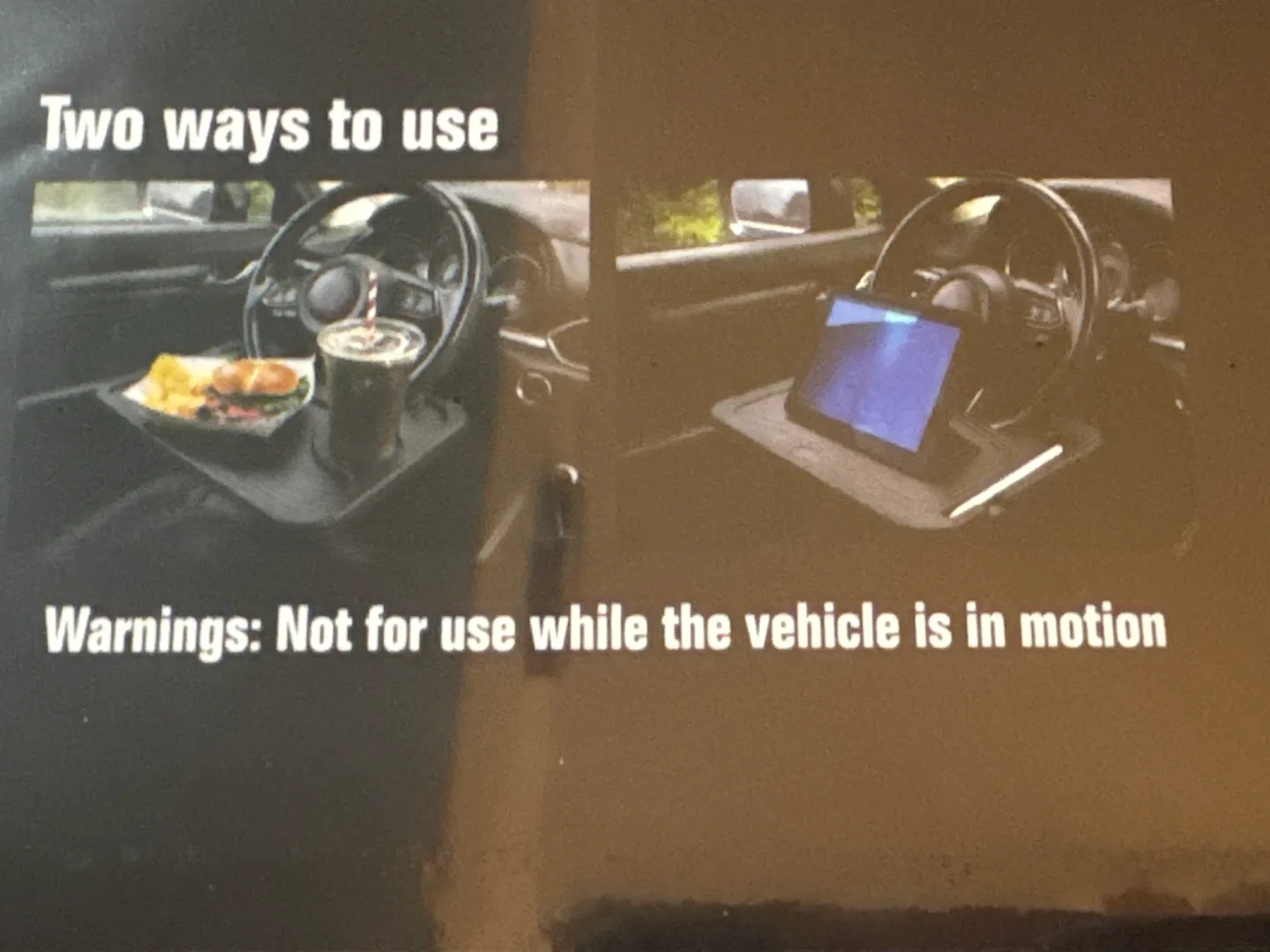 Steering Wheel Tray - Car Desk for Eating or Working #freecycle image indicator(2)