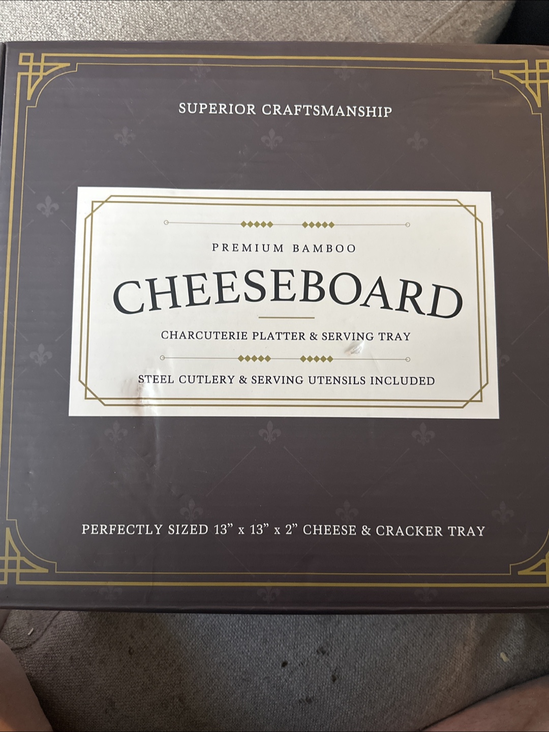 Smirly Bamboo Cheese Board and Serving Platter Set