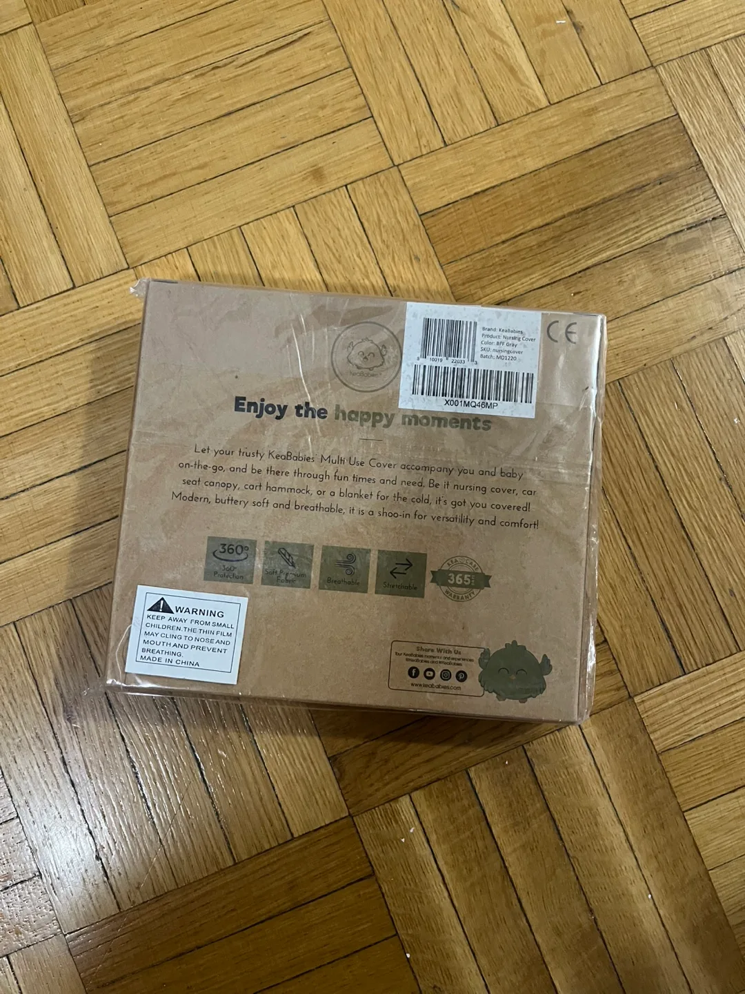 Happy Moments All-in-One Multi-Use Baby Cover - Grey Stripes image indicator(2)