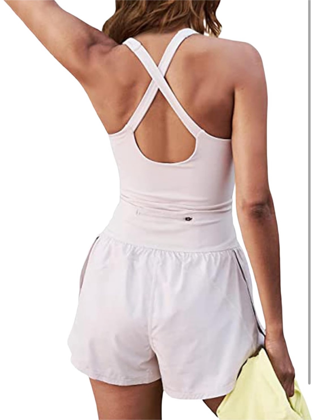 NEW! Women's White Cut-Out Activewear Romper - photo 4