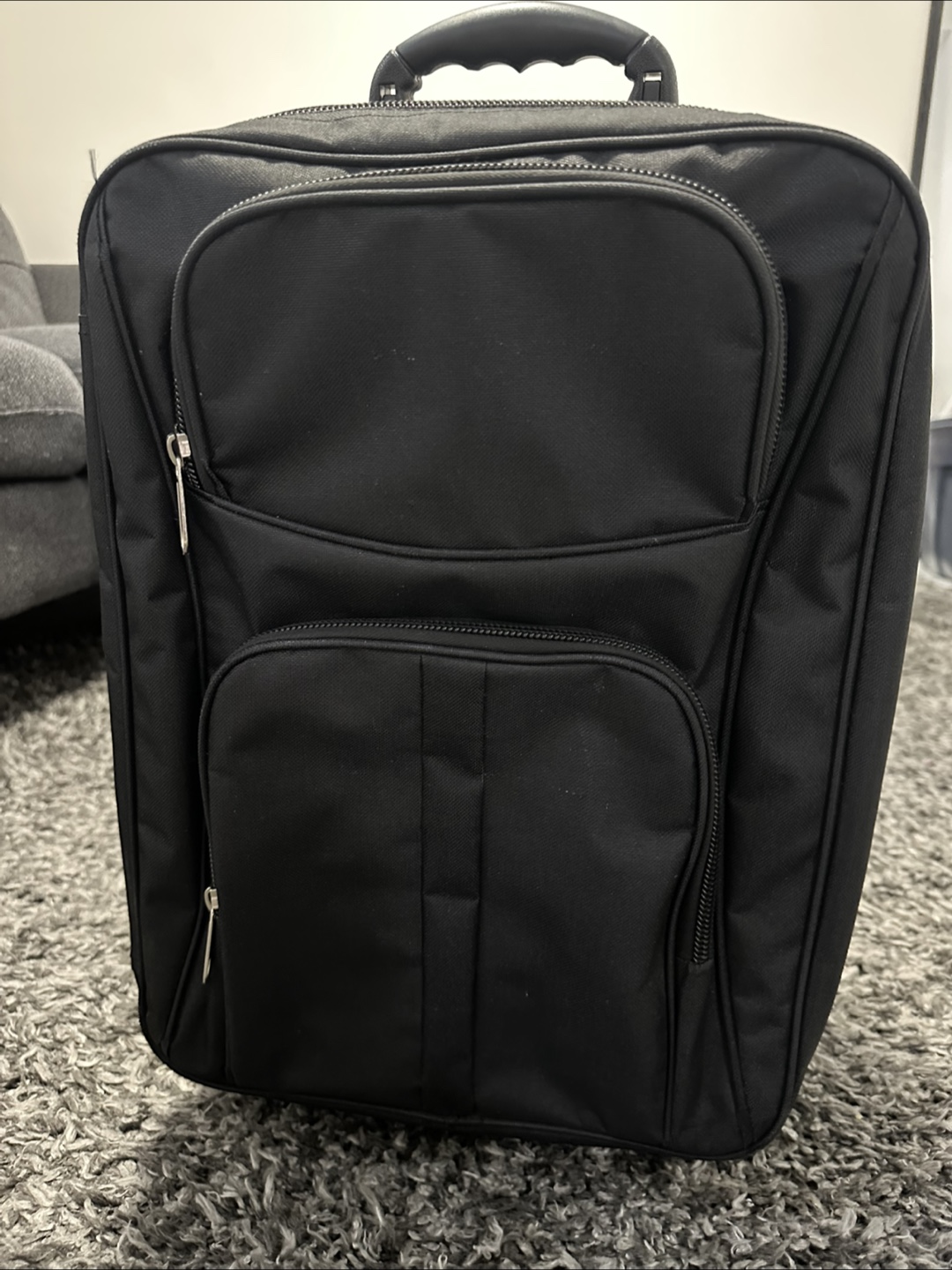 Black Rolling Carry-On Suitcase