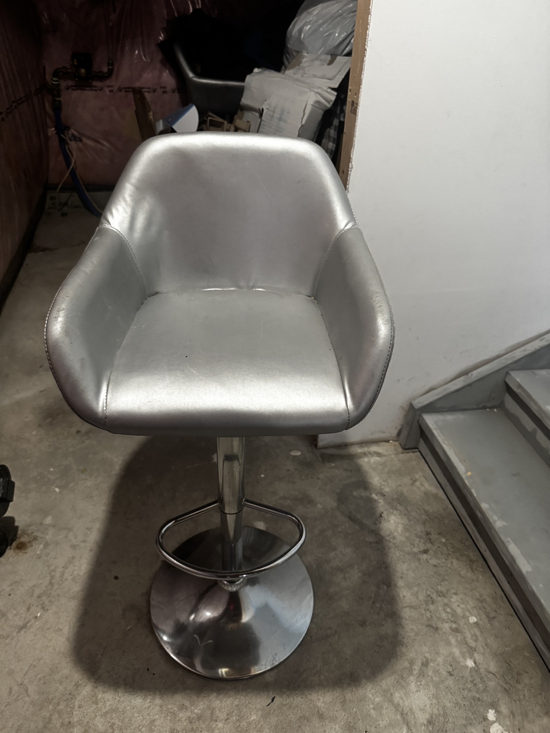 Silver Adjustable Bar Stool - photo 4