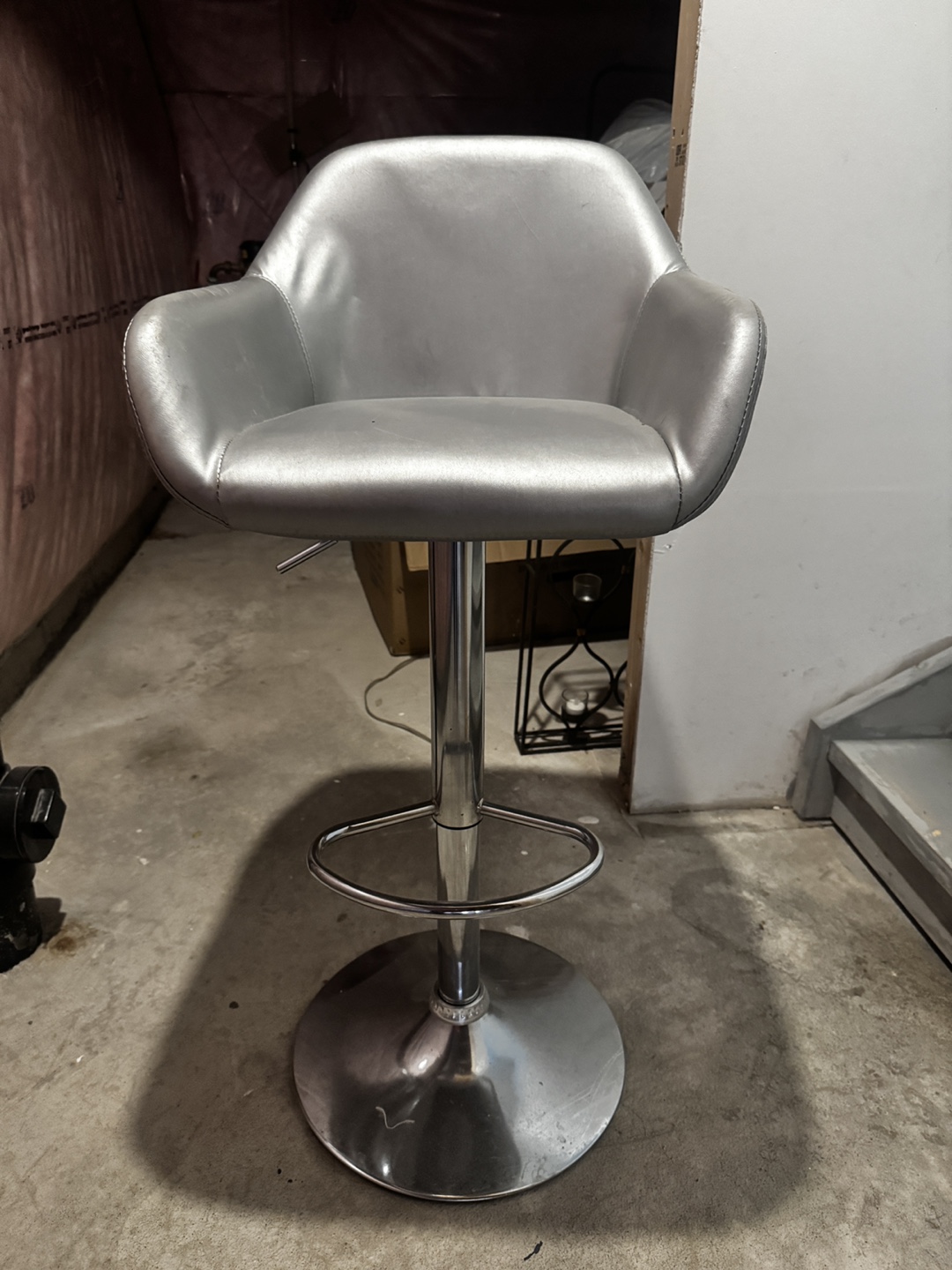 Silver Adjustable Bar Stool - photo 3