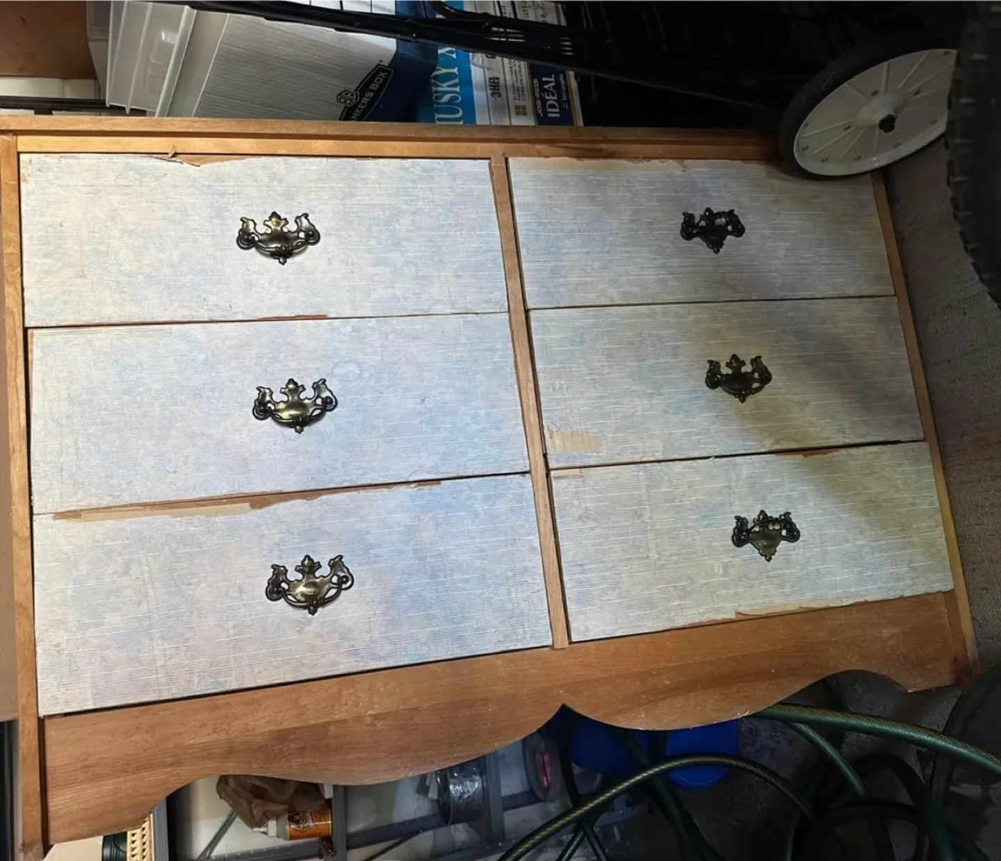 Vintage Wooden Six-Drawer Dresser thumbnail