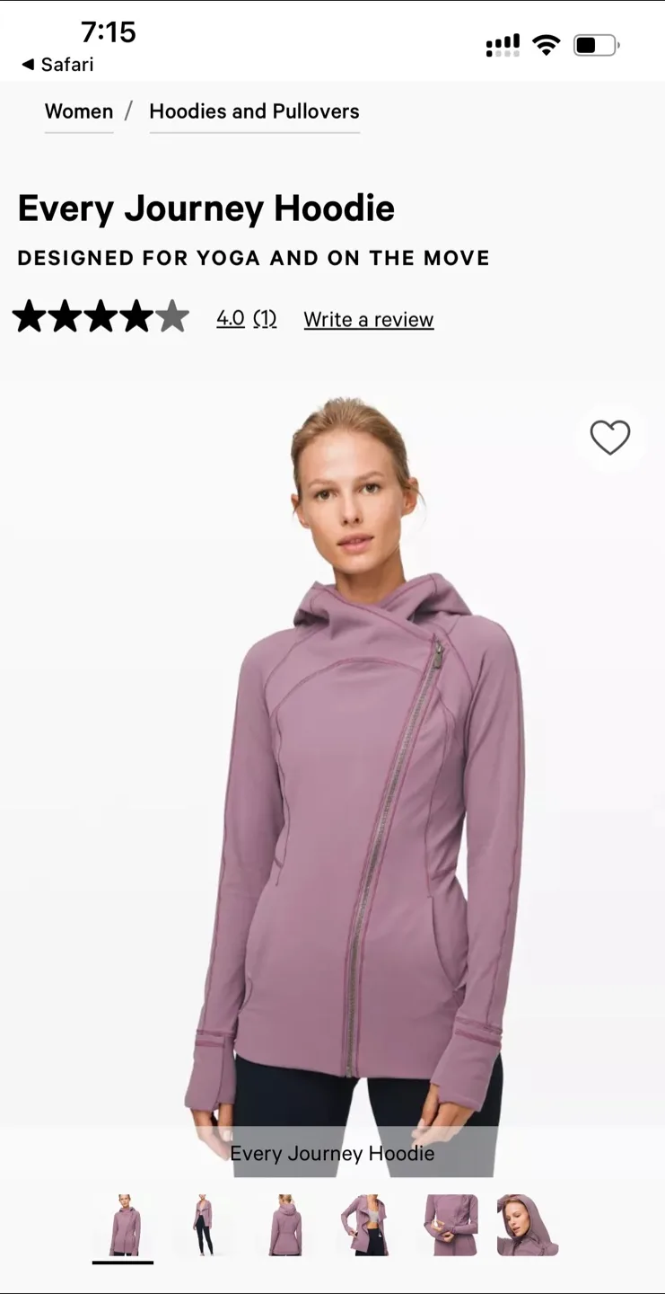 Lululemon Hoodie Jacket size 6 image indicator(2)