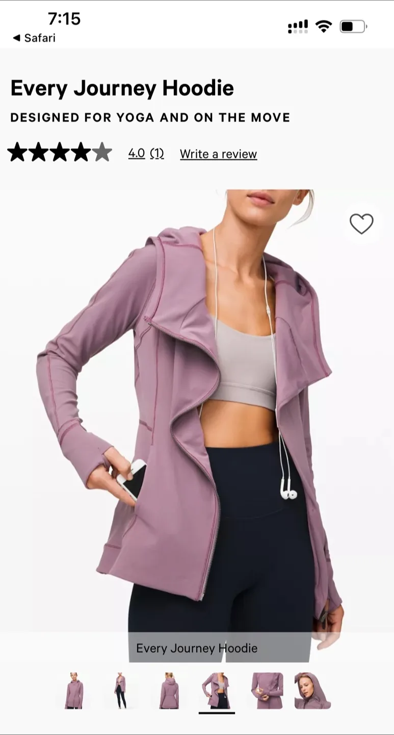 Lululemon Hoodie Jacket size 6 image indicator(3)