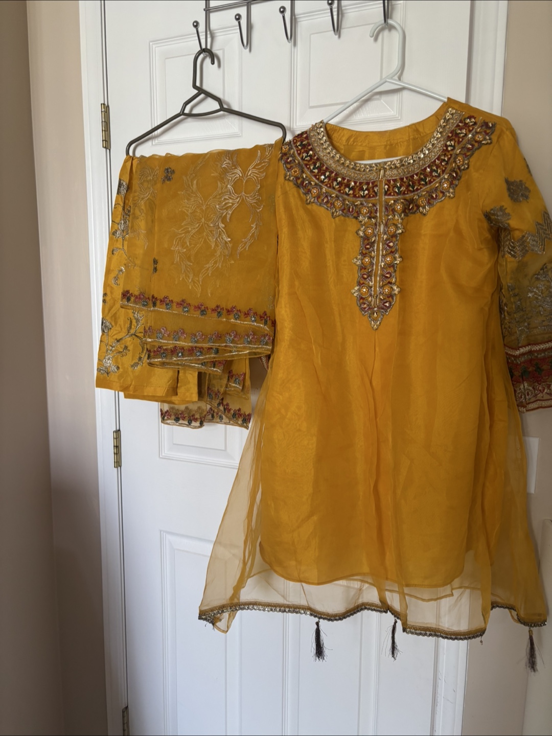 Gorgeous Mustard Yellow Embroidered Shalwar Kameez
