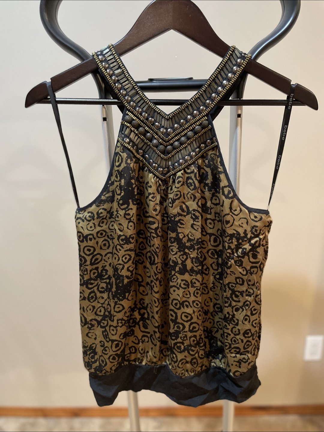 Bebe embellished sleeveless top