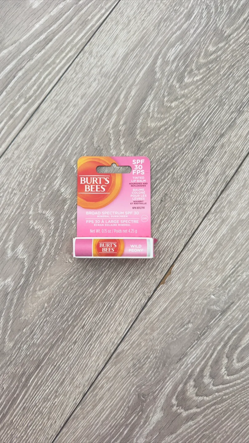 Burt's Bees Wild Peony Tinted Lip Balm SPF 30 thumbnail