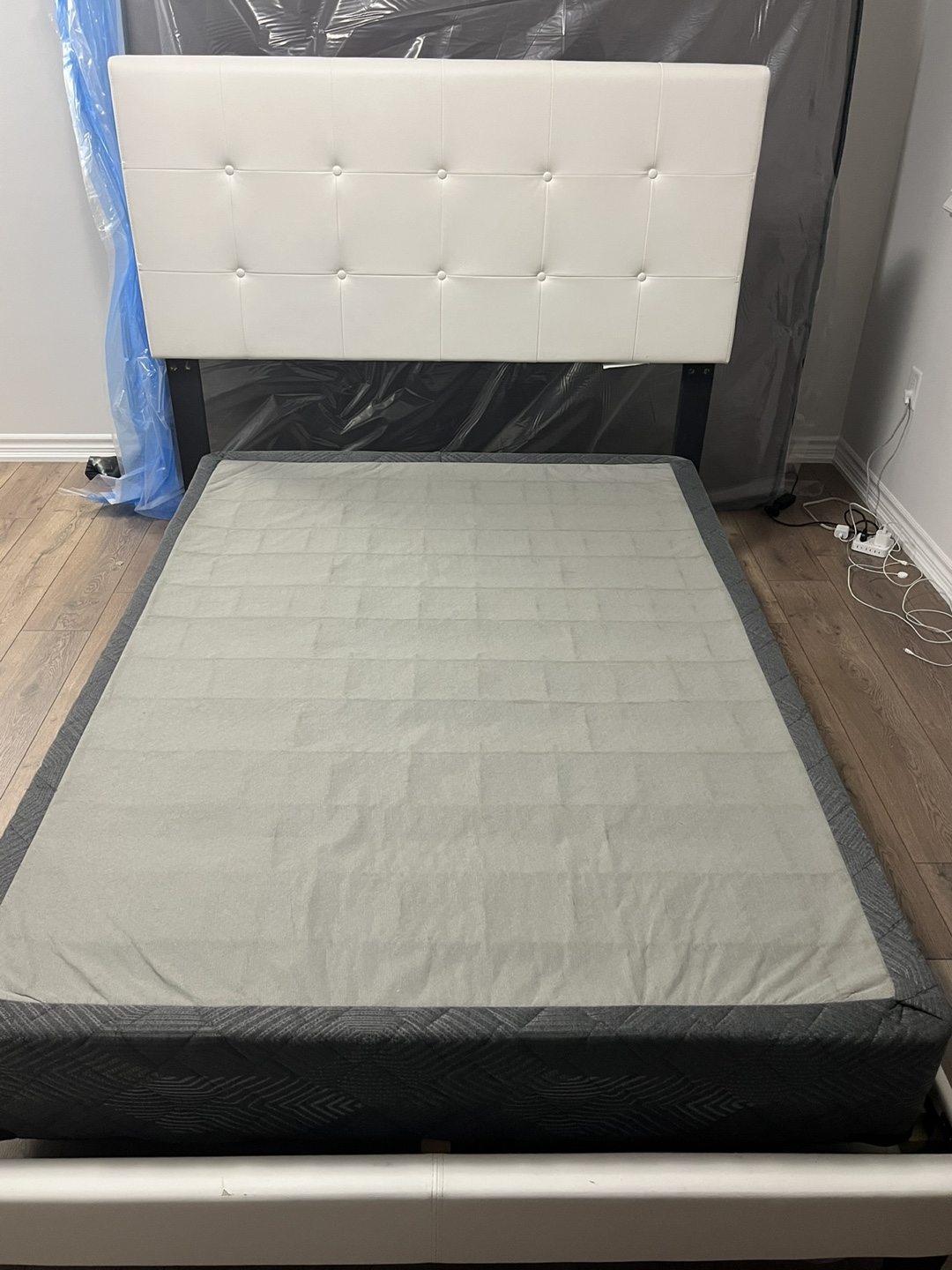 Double Bed Frame with Headboard W/Box Spring - photo 2