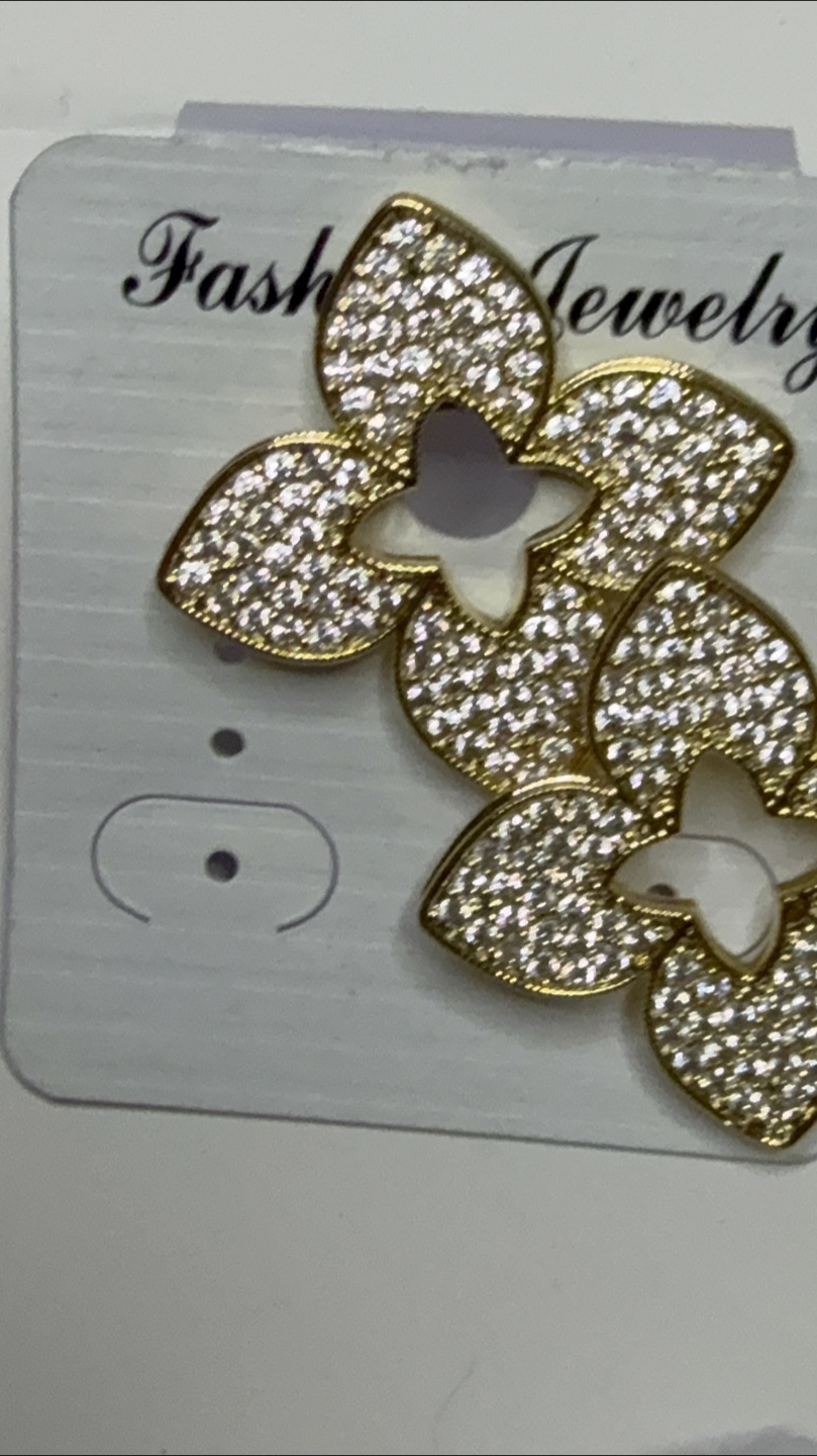 Gold Flower Stud Earrings