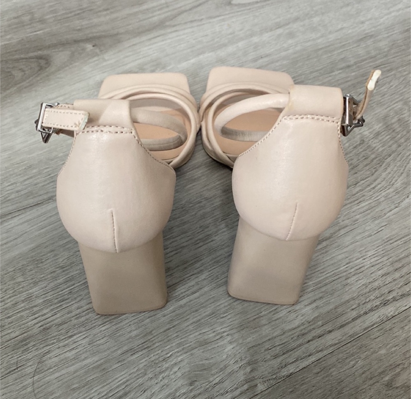Beige Call It Spring Block Heel Sandals - photo 4