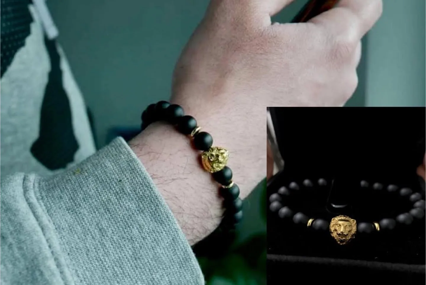 Intenso Men's Bracelet Bundle - Gold & Beaded image indicator(9)