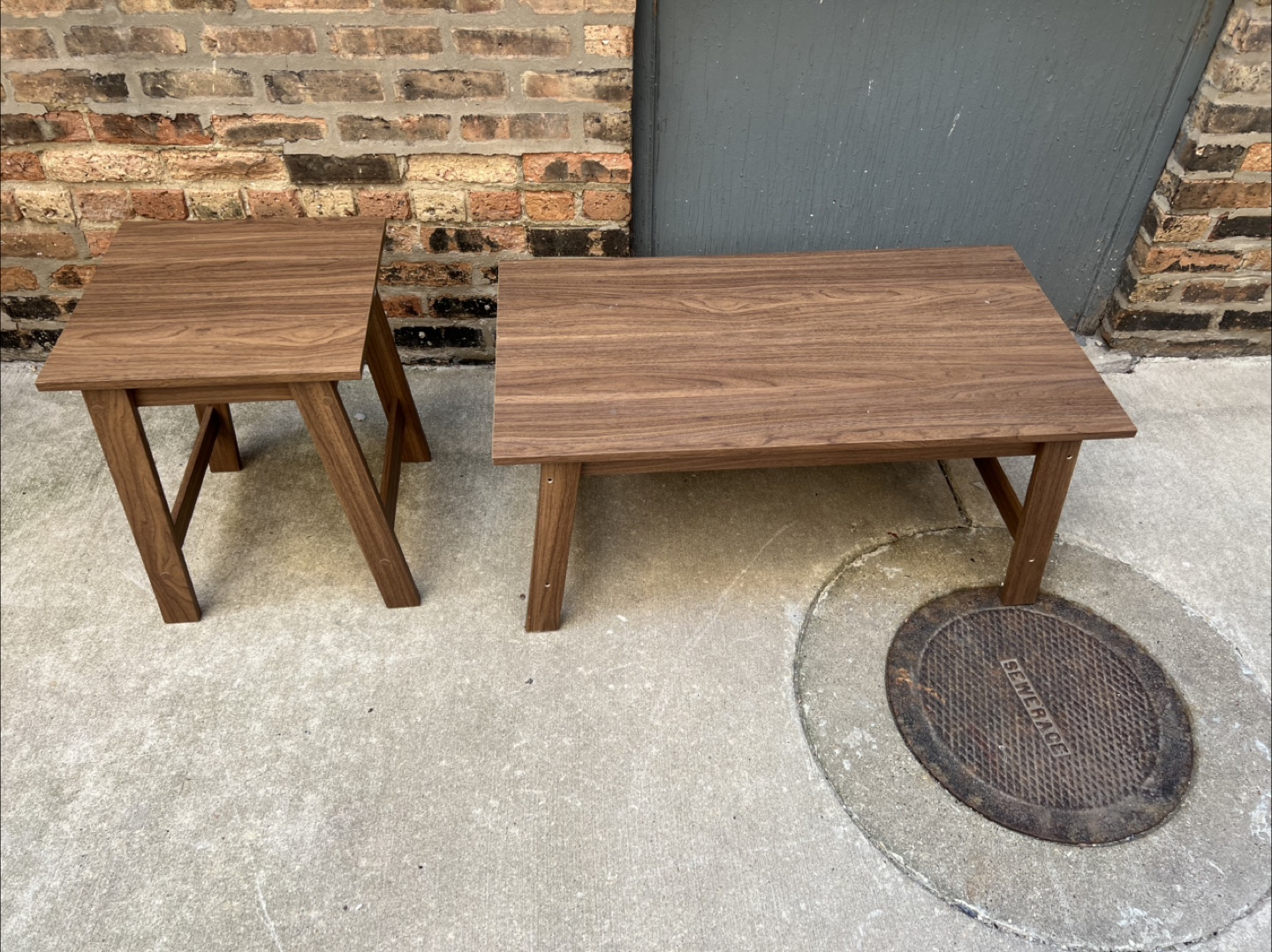 Wood Coffee Table Set - photo 3