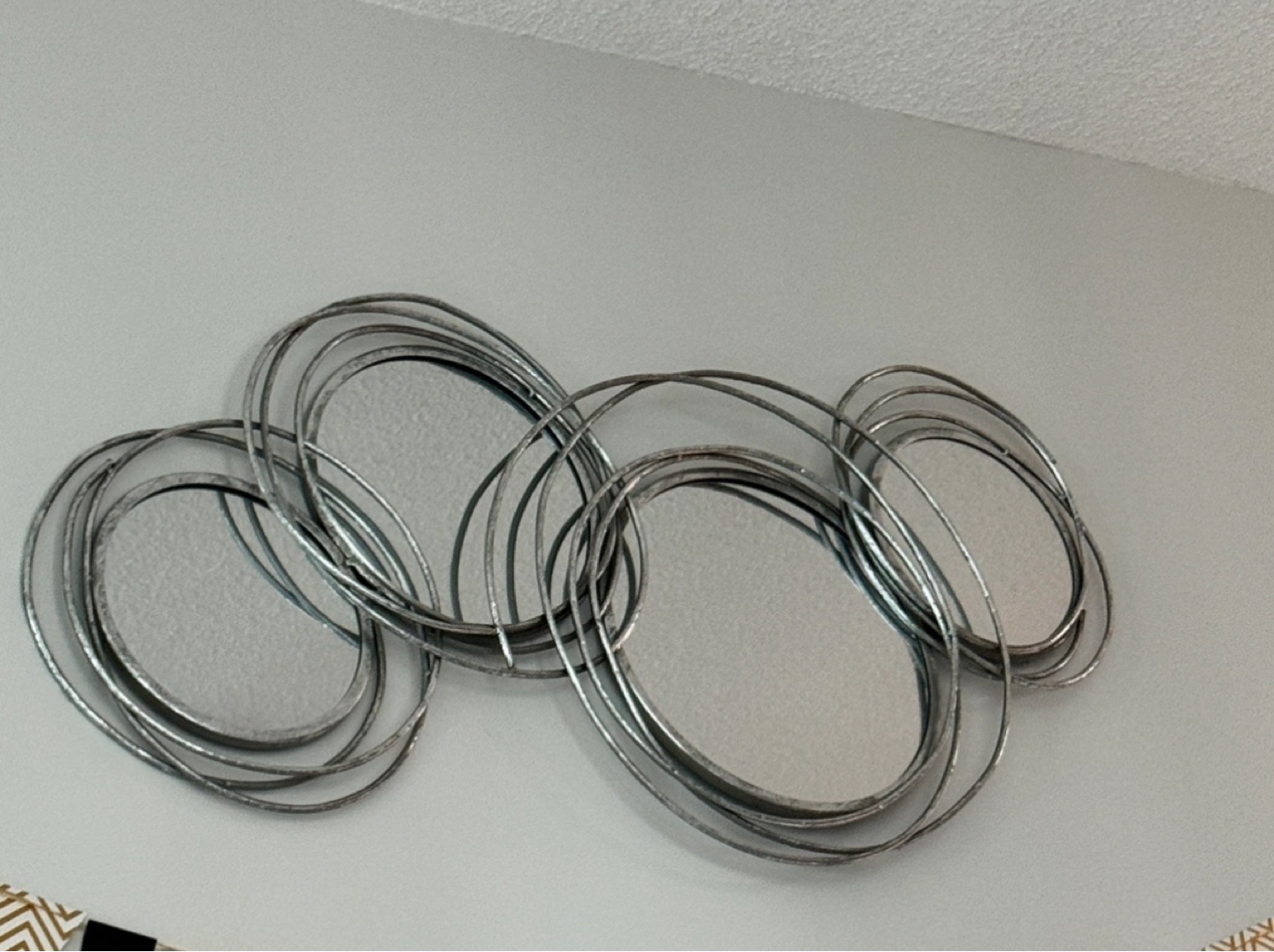 Moving Out Sale **Silver Metal and Mirror Wall Decor