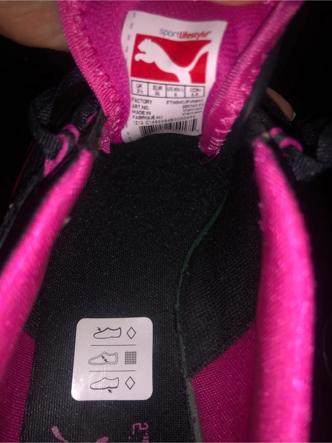 Puma Women's Black Sneakers - Size 6 image indicator(4)