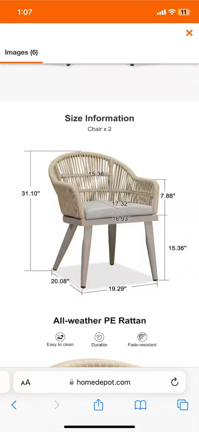 PURPLE LEAF Patio Dining Chairs - Set of 2 image indicator(3)