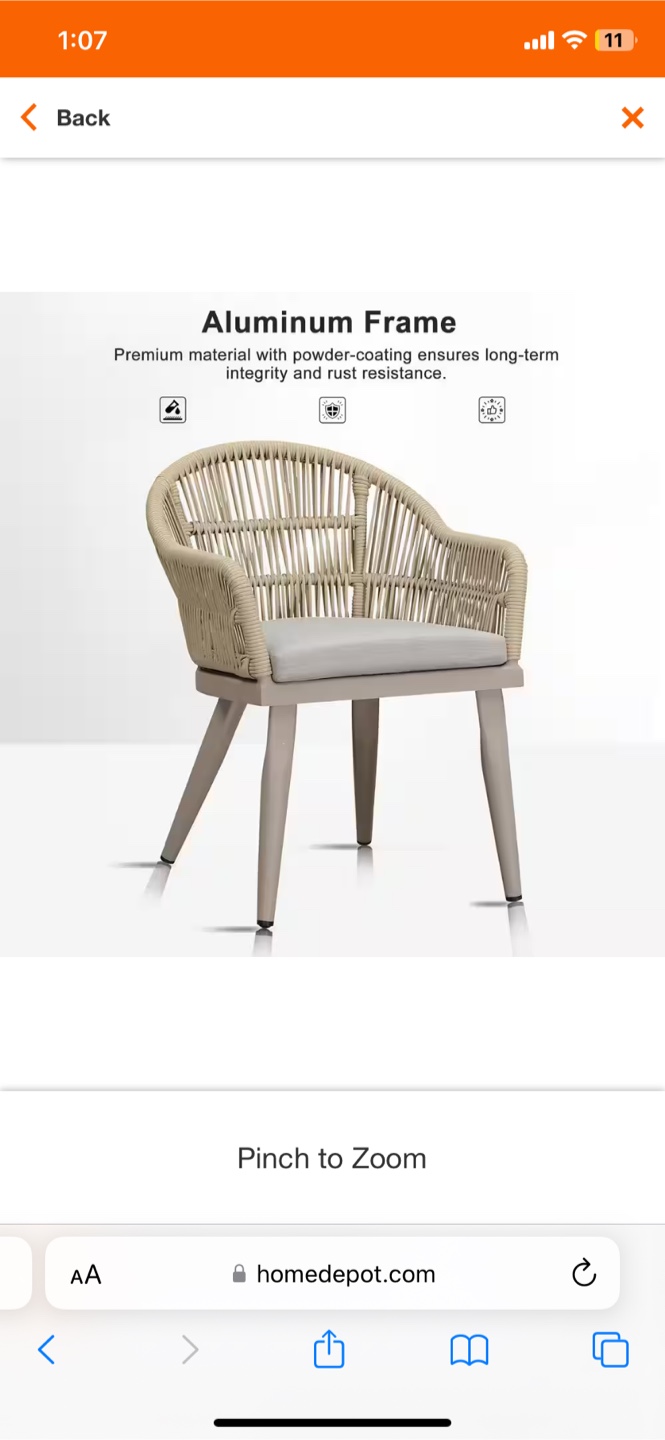 PURPLE LEAF Patio Dining Chairs - Set of 2 - photo 4