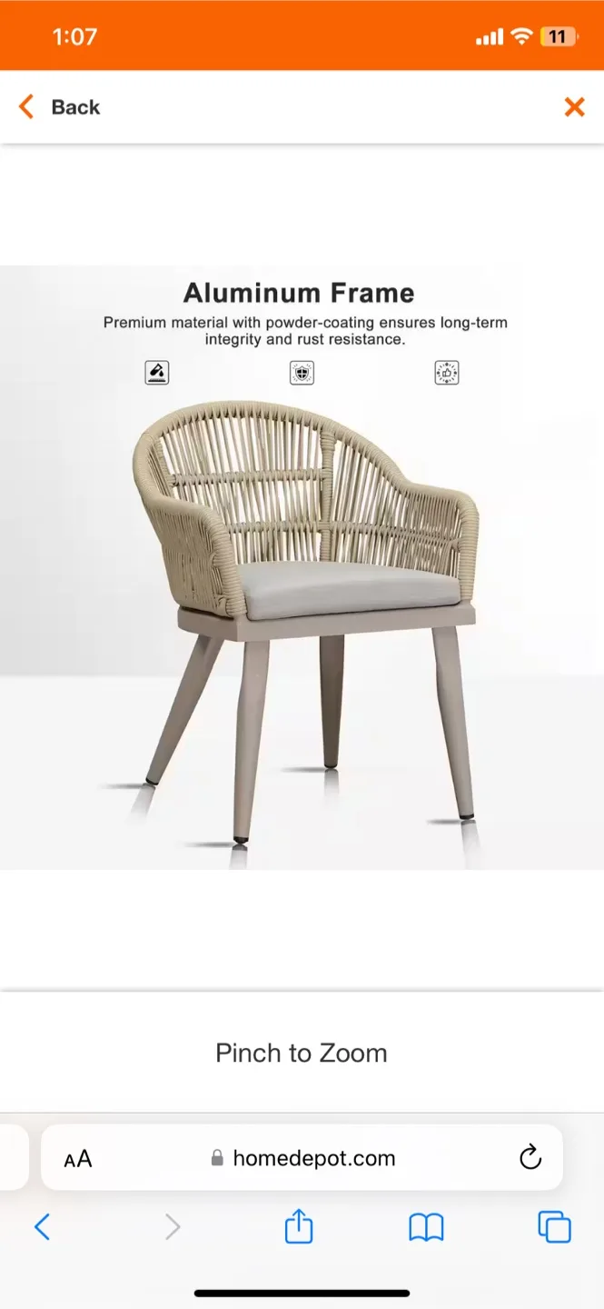 PURPLE LEAF Patio Dining Chairs - Set of 2 image indicator(4)