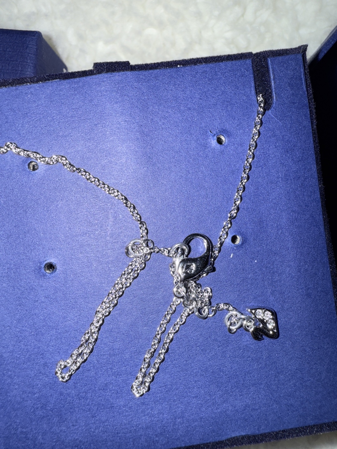 Swarovski Infinity Necklace with Light Blue Pear-Shaped Crystal - photo 5