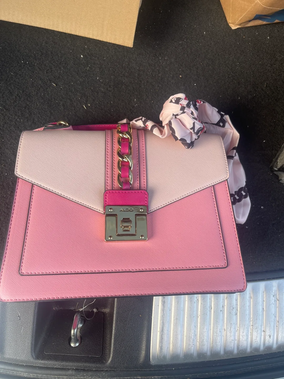 ALDO Pink and Cream Two-Tone Handbag thumbnail