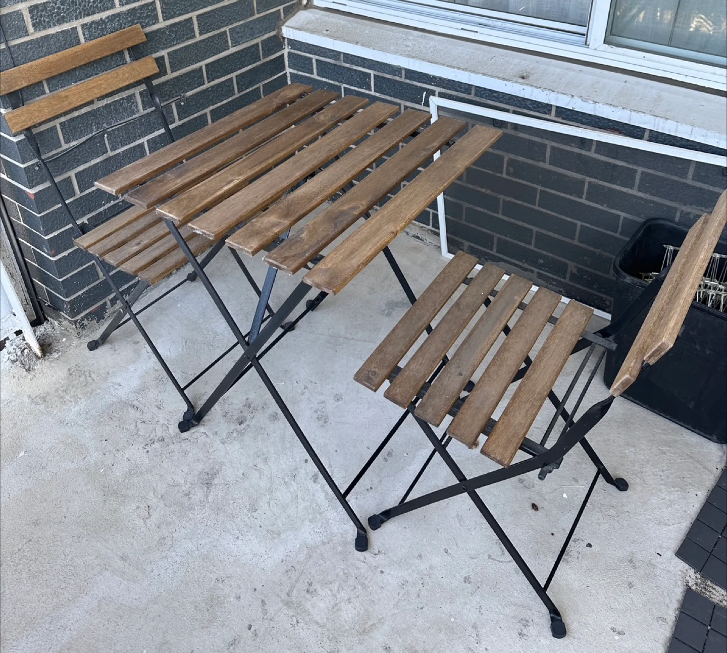 Ikea Tarno Bistro Set - Table and Two Chairs thumbnail