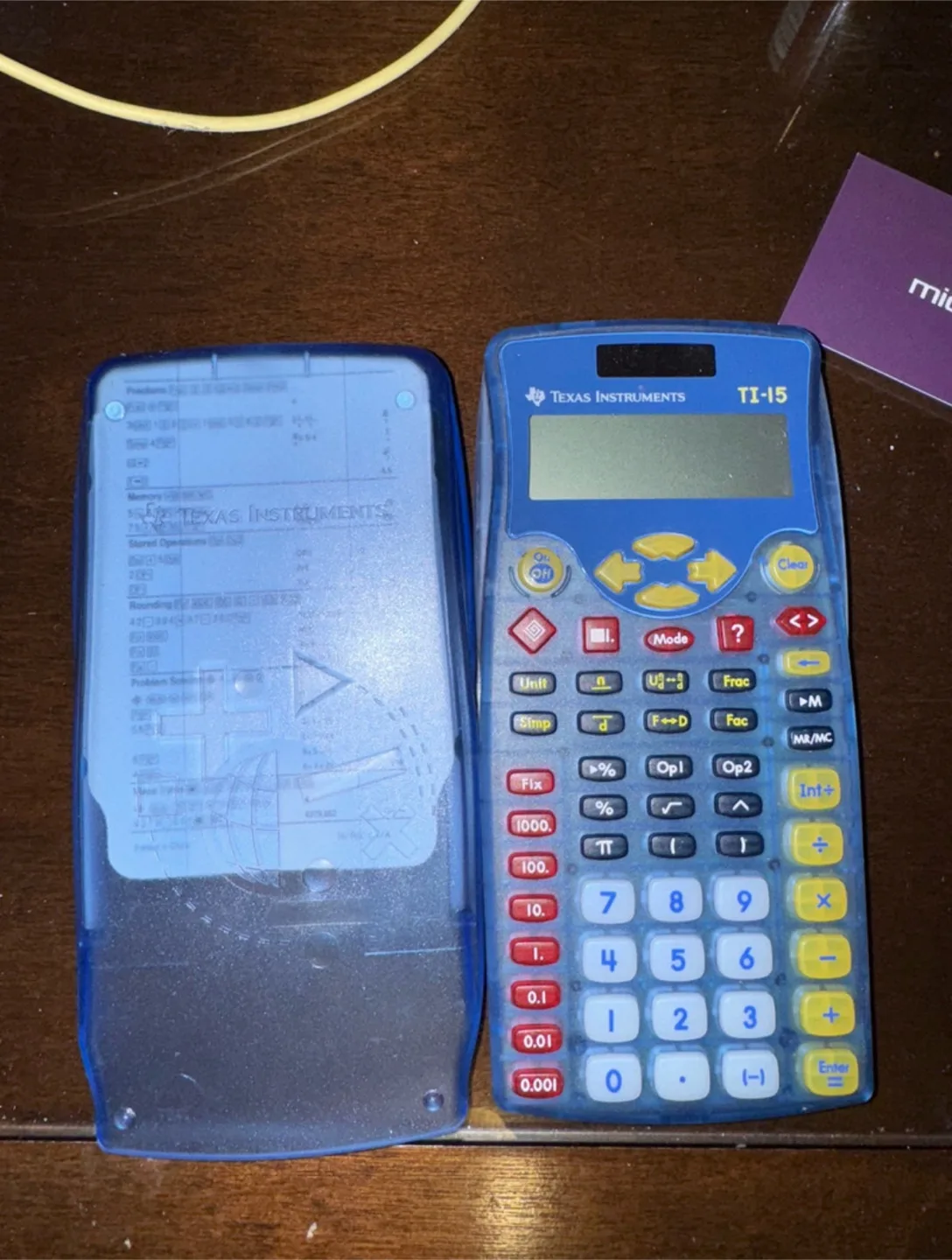 Texas Instruments TI-15 Calculator with Case thumbnail