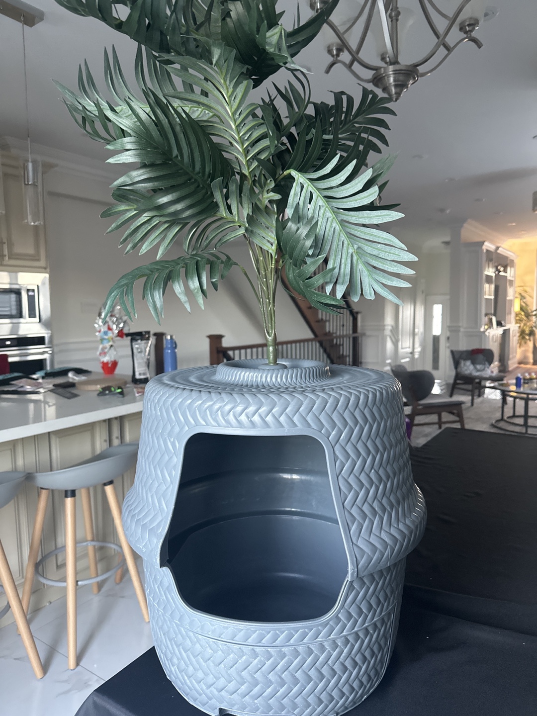 Grey Cat House/Litter Box