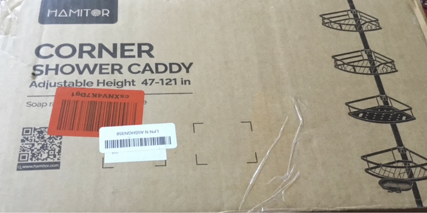 Hamitor Corner Shower Caddy - Adjustable Height