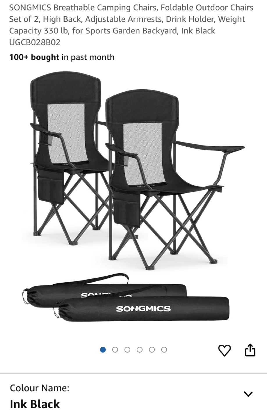 New  Camping Chairs - Set of 2