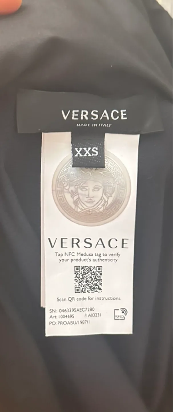 VERSACE Black Greek Key Track Jacket XXS image indicator(5)