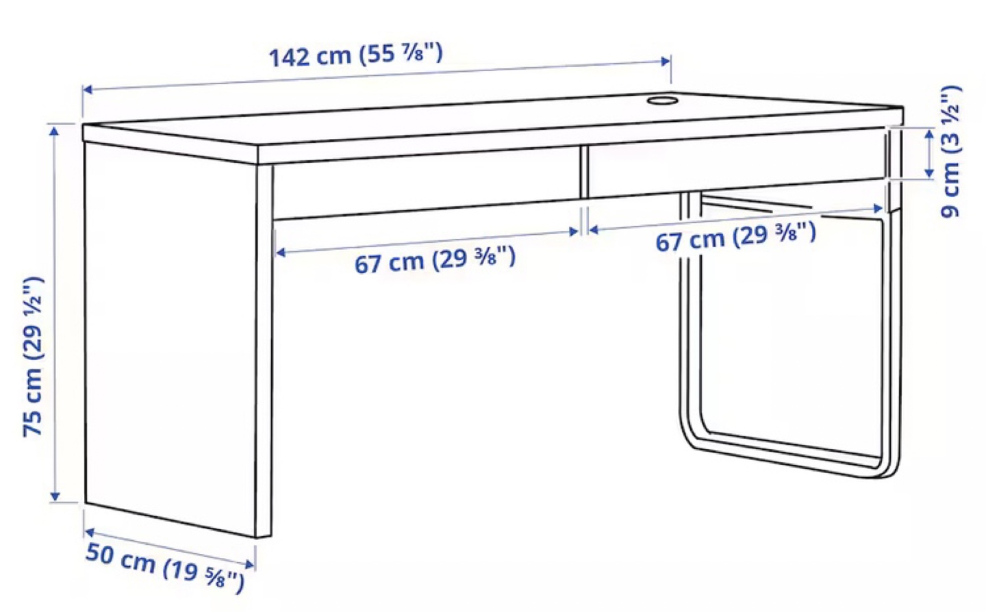 IKEA Micke desk, brown (55”) - photo 3