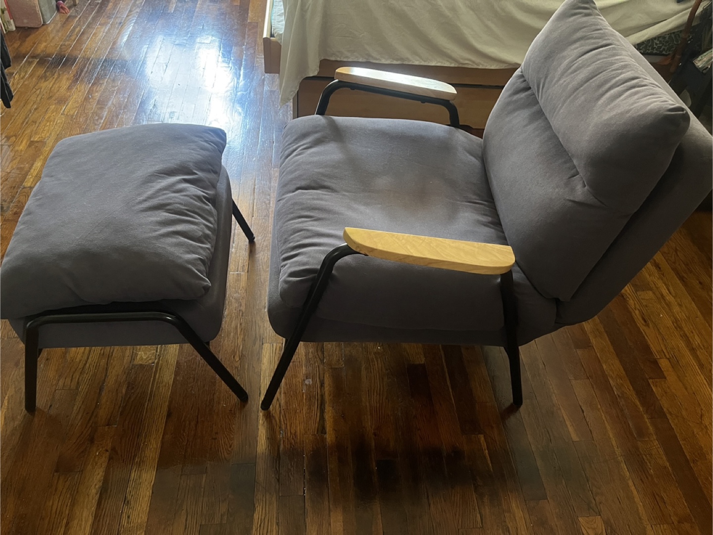 Armchair and Ottoman Set