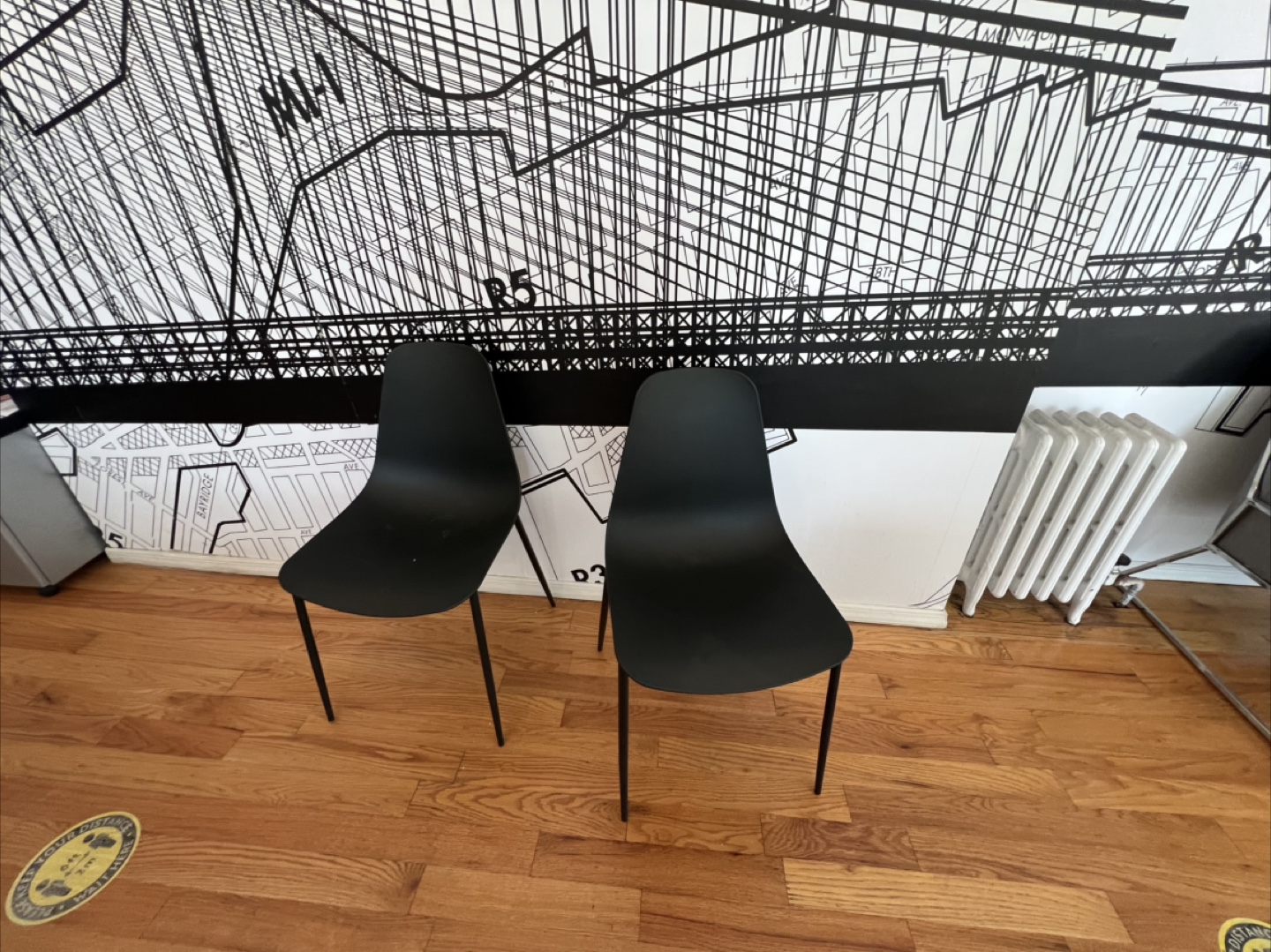 4 brand new Black Plastic Dining Chairs