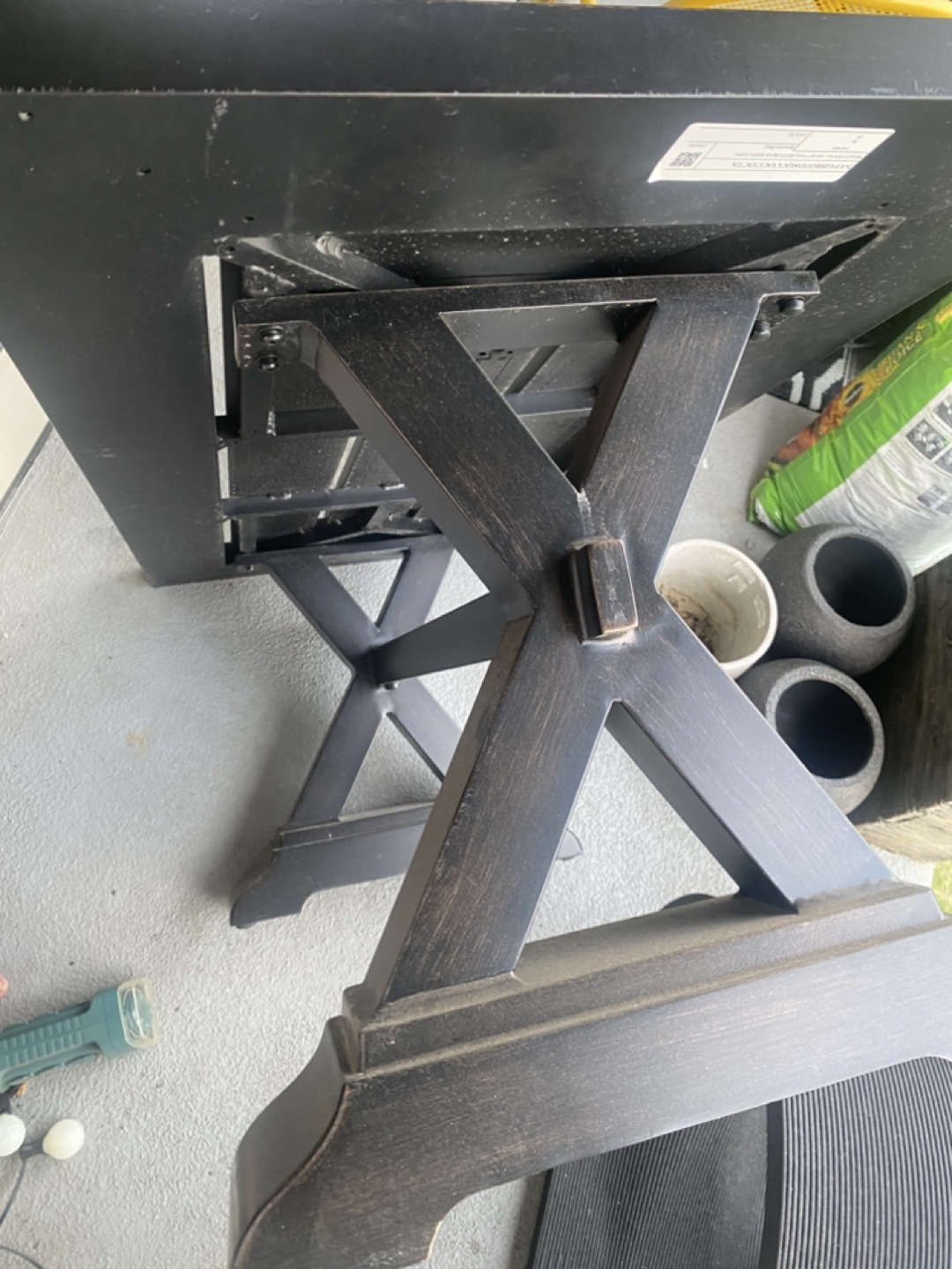 Modern Black Metal Outdoor Coffee Table - photo 3