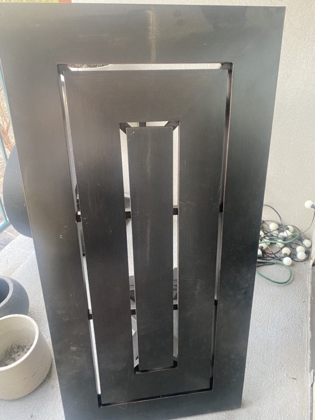 Modern Black Metal Outdoor Coffee Table - photo 4