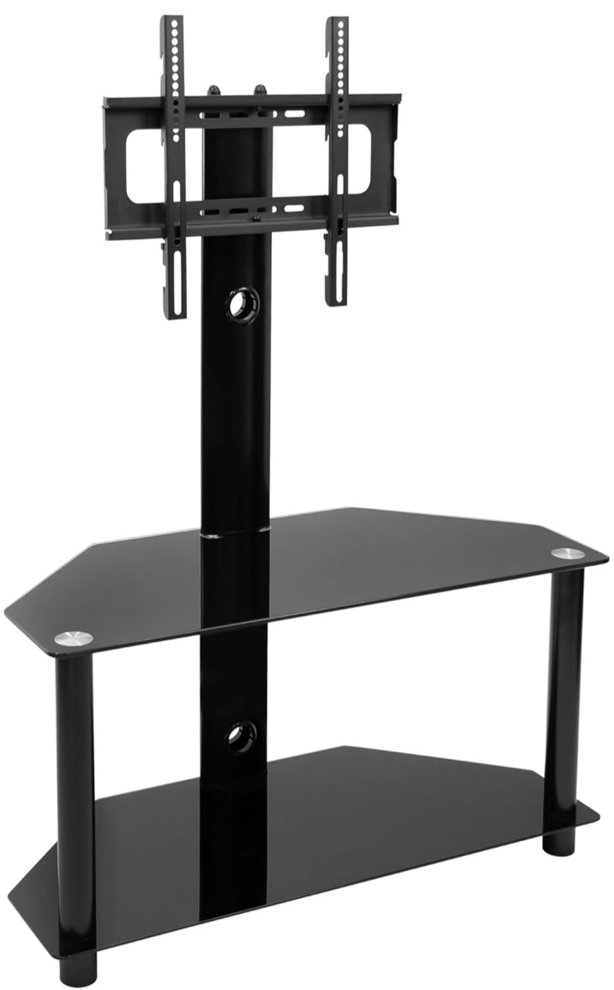 Black Corner TV Stand with Mount for 32-55 inch TVs - photo 3