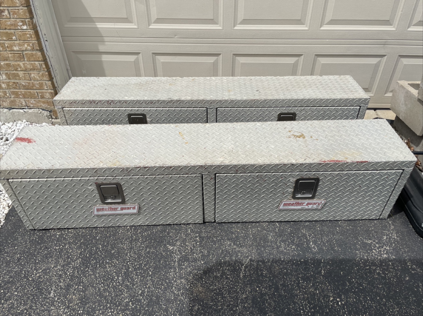 2 Weather Guard  8.9 CU FT Aluminum Truck Tool Boxes