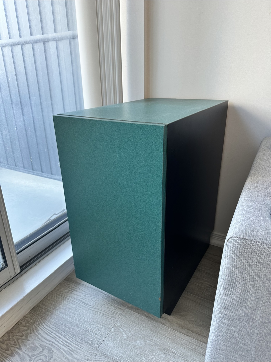 Teal and Black Cabinet with One Shelf - photo 2